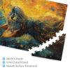 CDSASHCA 500 Piece Adult Wooden Puzzles - Talented Painting Kitty Surrounded by Finished Masterpieces,Unique Artwork,Ideal for Exercising Brain Power,Patience,and Hands-on Skills view 3