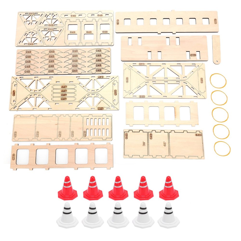 Oreilet RC Wooden Obstacle for LDRC, High Density Board, Easy to Assemble, Realistic Obstacles, Exciting RC Car Racing Adventures, Enhance Playability, No Burr Finish
