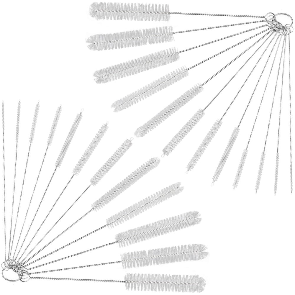 24PCS Long Straw Cleaner Brushes, 12 Sizes Nylon Pipe Tube Cleaner, Tube Cleaning Brush Set for Small Spaces, Sippy Cups, Water Bottle, Metal and Plastic Drinking Straw Cleaning
