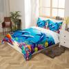 jejeloiu Dolphin Duvet Cover Kids Boys Girls Toddler Size Cute Ocean Animal Bedding Set Ultra Soft Sea Animal Print Comforter Cover Blue Ocean Marine Themed Bedspread Cover Sea Creatures,No Comforter view 3