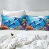 jejeloiu Dolphin Duvet Cover Kids Boys Girls Toddler Size Cute Ocean Animal Bedding Set Ultra Soft Sea Animal Print Comforter Cover Blue Ocean Marine Themed Bedspread Cover Sea Creatures,No Comforter view 4