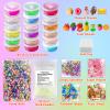 18 Cups DIY Slime Kit, Slime Making Kit for Girls, Crystal Clear, Glow in The Dark Slime with Add-ins, Foam Balls, Charms, Party Favors Gift Toys for Kids 3-12 view 3