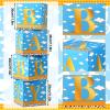 Faccito 4 Pack Cartoon Story Baby Shower Box Birthday Party Decoration Inspired Cartoon Story Balloon Boxes Blocks Blue Sky Cloud Print Centerpiece Decor for Birthday Party Gender Reveal Supplies view 3
