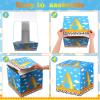 Faccito 4 Pack Cartoon Story Baby Shower Box Birthday Party Decoration Inspired Cartoon Story Balloon Boxes Blocks Blue Sky Cloud Print Centerpiece Decor for Birthday Party Gender Reveal Supplies view 4