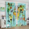 Cartoon Map Curtains for Kids, Animal Map The World Cartoon Mountains Forests Blackout Window Treatments, Rod Pocket Thermal Insulated Drapes 2 Panel Sets for Bedroom Living Room, 42"W X 63"L view 4