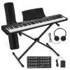 88-Key Portable Electric Piano Keyboard, Beginners Bundle Electric Piano with 128 Sounds, Bluetooth/USB Connectivity, Headphones & Accessories, Digital Piano for Kids & Adults Black view 1