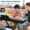 88-Key Portable Electric Piano Keyboard, Beginners Bundle Electric Piano with 128 Sounds, Bluetooth/USB Connectivity, Headphones & Accessories, Digital Piano for Kids & Adults Black view 4