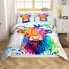 jejeloiu Highland Cow Duvet Cover for Kids Boys Girls Toddler Size Highland Cattle Bedding Set Ultra Soft Watercolour Comforter Cover Set Western Decor Bedspread Cover Farmhouse,No Comforter view 2