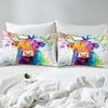 jejeloiu Highland Cow Duvet Cover for Kids Boys Girls Toddler Size Highland Cattle Bedding Set Ultra Soft Watercolour Comforter Cover Set Western Decor Bedspread Cover Farmhouse,No Comforter view 4