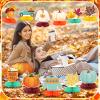 12 Pcs Thanksgiving Party Decoration Thanksgiving Fall Honeycomb Centerpieces Pumpkin Maple Leave Autumn Table Decoration 3D Double Side Truck Sweater Home Table Topper for Office Party Favor Supplies view 4