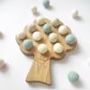 Montessori Materials Wooden Tree for fine Motor Skills Activities Toddler Homeschool Learning Resource Early Years Gift for Kids (Tree+Winter Felt Balls) view 4