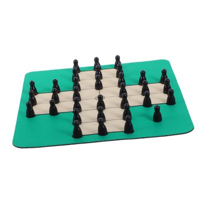 BESTonZON Portable Single Player Chess Game Roll-up Rubber Mouse Pad Chessboard Chess Pieces for Easy Storage and Travel Fun