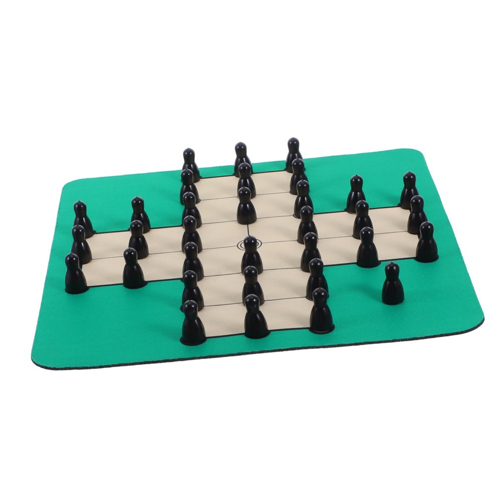 BESTonZON Portable Single Player Chess Game Roll-up Rubber Mouse Pad Chessboard Chess Pieces for Easy Storage and Travel Fun