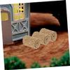 BAZEITFLOW 4pcs Mini Faux Hay Bales for Dollhouse Decoration Realistic Miniature Straw Bales for DIY Fall Crafts Autumn Table Displays and Harvest Decor view 4
