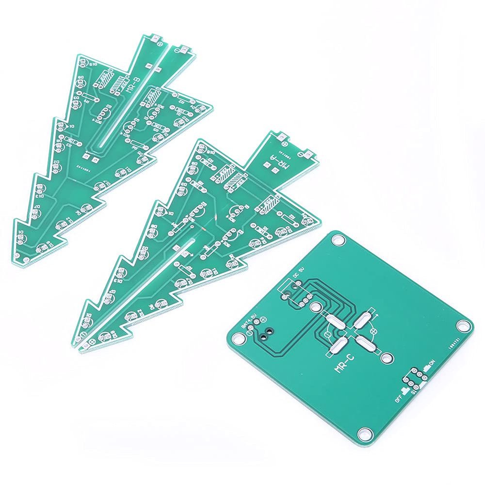 3D Christmas Tree DIY Electronic Circuit Kit with LED Lights, Festive Holiday Decor, Educational and Fun (Colorful DIY Suit)