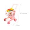 Kisangel 1 Set Boys and Girls Shopping Cart Play Food Toy Toddler Boys and Girls Groceries Cart Fruits Toy Early Brain Development view 2