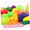 Kisangel 1 Set Boys and Girls Shopping Cart Play Food Toy Toddler Boys and Girls Groceries Cart Fruits Toy Early Brain Development view 3