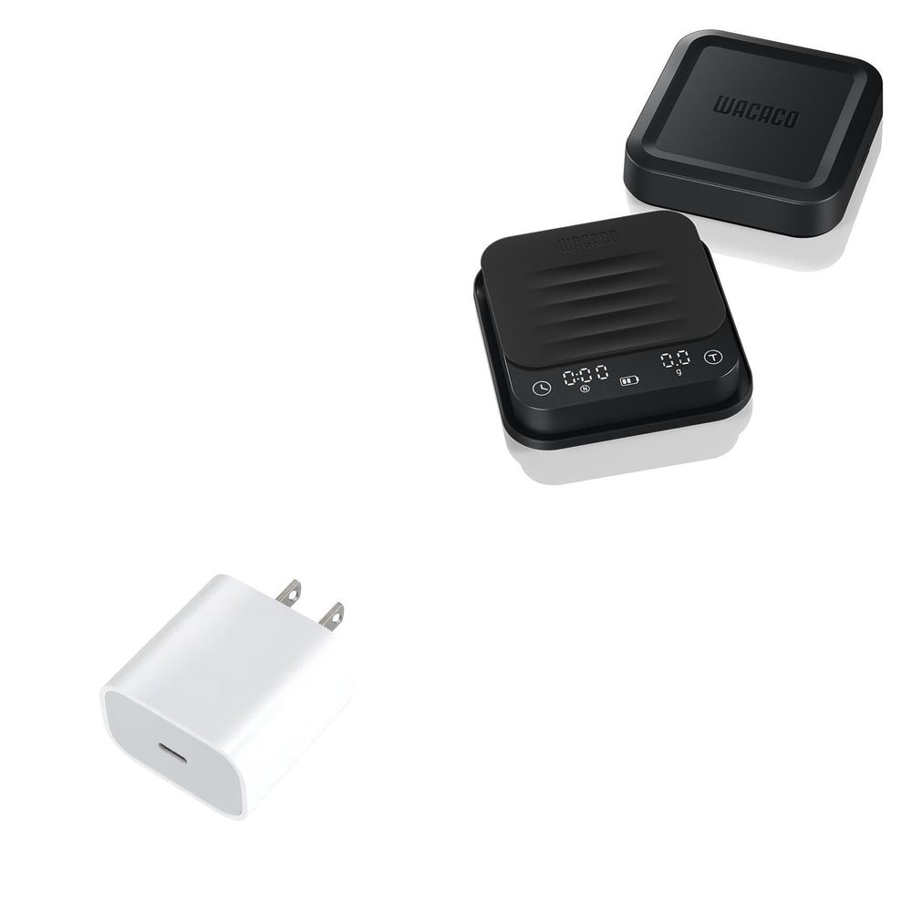 BoxWave Charger Compatible with Wacaco Exagram Pro - PD GAN miniCube (30W), 30W Tiny PD GAN Type-C Wall Charger - Winter White