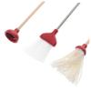 Kisangel 1set Dollhouse Bathroom Cleaning Set Miniature Mop Broom and Plunger Accessories for Dollhouse Cleaning Scenarios Tools for Miniature Home Decor view 3