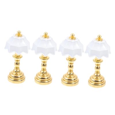 SUPVOX 8pcs Miniature Desk Lamp Realistic Dollhouse Bedside Light for Landscape Decor Stylish Mini House Table Lamp Elegant Design for Creative Photography Prop