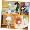 SUPVOX 8pcs Miniature Desk Lamp Realistic Dollhouse Bedside Light for Landscape Decor Stylish Mini House Table Lamp Elegant Design for Creative Photography Prop view 3