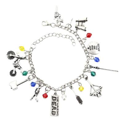 COCEMORINI New 2026 Unisex Stainles Stell Tv Bracelets D Apocalypse Zombie Survival Horror Charm Telescope Axe Model Fans Gifts Jewelry Fashion Trendy Accessories Creative Gift For Women And Men