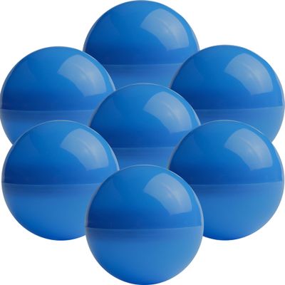Entervending Vending Machine Capsules - 3" BLUE Empty Plastic Capsules - 7 Pcs Toy Capsule - Blue Round Large Easter Eggs - Bath Bombs Molds - Party Favors DIY Craft Supplies