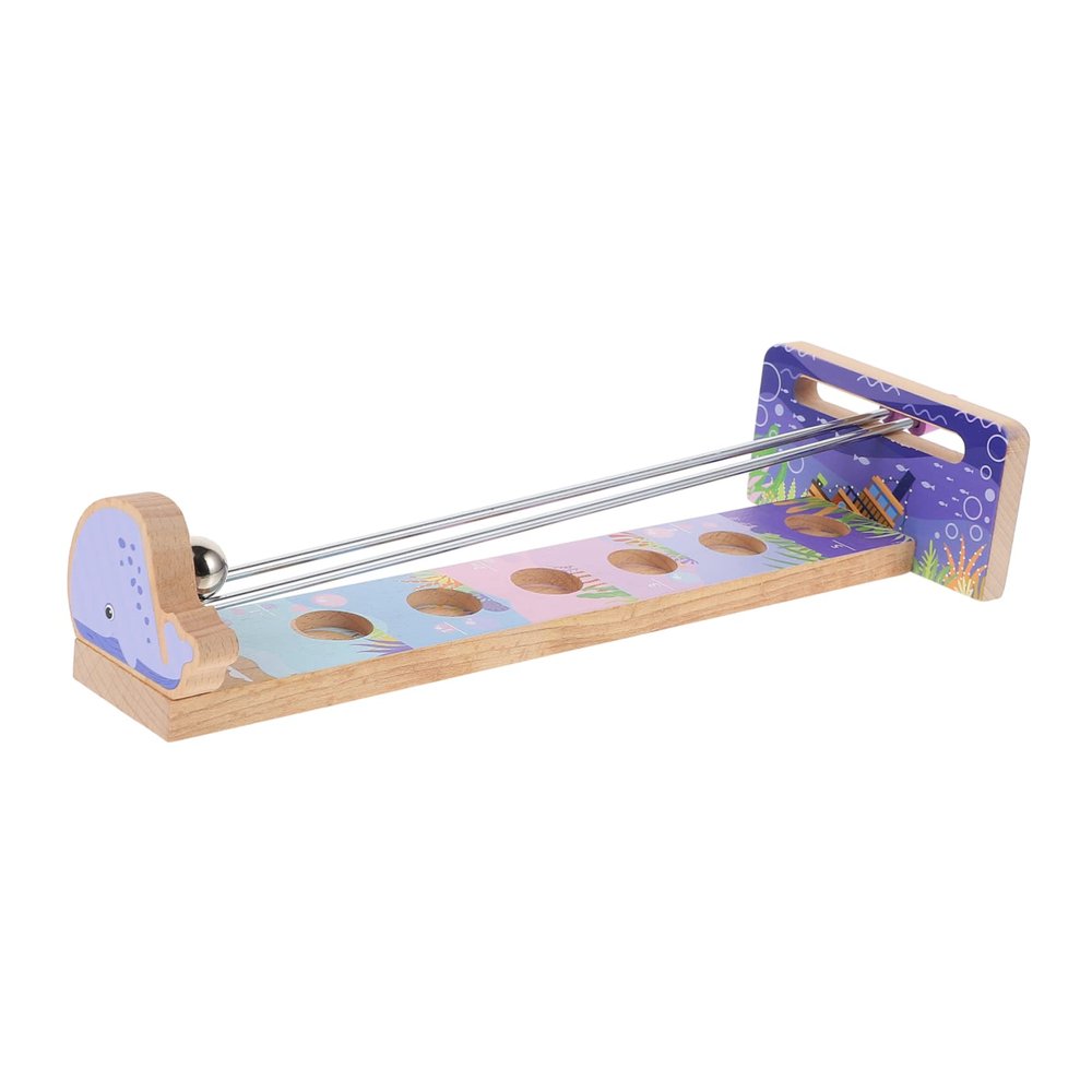 Wooden Rolling Steel Ball Board Game for Boys and Girls, Color Recognition