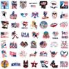 100 PCS 4th of July Stickers, Patriotic Independence Decor for Kids, Waterproof Vinyl Decals for Laptop, Bike, CarPatriotic Stickers for Kids, American Flag, USA, Party Supplies view 3