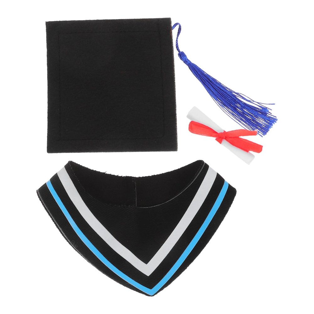 DOITOOL Unique Bear Doll Graduation Cap Collar Set Perfect Educational Toy Keepsake Boys and Girls