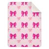 Burbuja Rose Pink Bows on Pink Baby Blanket for Boys Girls, Nursery Soft Warm Swaddling Receiving Baby Blankets, 30x40 in Toddler Blanket view 1