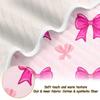 Burbuja Rose Pink Bows on Pink Baby Blanket for Boys Girls, Nursery Soft Warm Swaddling Receiving Baby Blankets, 30x40 in Toddler Blanket view 2