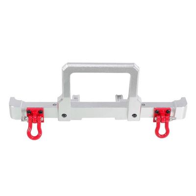 GFEJVDBI Metal Front Bumper with Tow Hook for 1/12 Scale RC Crawler Car MN128 Upgrade Parts Accessories(Silver)