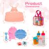 Baby Doll Accessories Magic Bottle Set - 13 Pieces Doll Feeding Pretend Playset with Disappearing Milk & Juice Bottles, Pacifiers Bowl and Bath Towel Doll Bottle Toys set Gift for Kids Girls Ages 3+ view 2