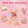 Baby Doll Accessories Magic Bottle Set - 13 Pieces Doll Feeding Pretend Playset with Disappearing Milk & Juice Bottles, Pacifiers Bowl and Bath Towel Doll Bottle Toys set Gift for Kids Girls Ages 3+ view 4