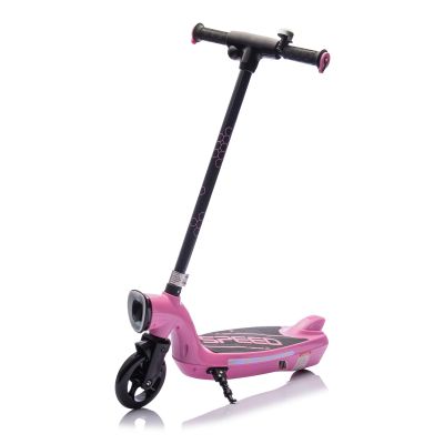 Kids Ride On Electric Scooter with Kickstand,Scooter Bell,Faster Speed and Longer Usage Time,Rear Brake,Wider Pedal,Non-Slip Handle,Colorful LED Lights,5.59-6.84 MPH for Kids 6+