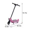 Kids Ride On Electric Scooter with Kickstand,Scooter Bell,Faster Speed and Longer Usage Time,Rear Brake,Wider Pedal,Non-Slip Handle,Colorful LED Lights,5.59-6.84 MPH for Kids 6+ view 2