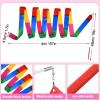 4 Pcs Twirling Batons 4 Pcs Ribbon Dancer Wands and 3 Pcs Rainbow Scrunchies for Kids, PLULON 21in Dance Batons For Baton Twirler, Kids' Gymnastics Twirling Baton for Artistic Dance view 3