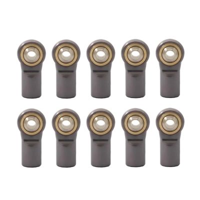 RC Car Parts for AXIAL for SCX10 D90 D110 for Tamiya CC01 for Racing 1/10 RC Car 10 Pcs Metal M4 20mm Aluminum Connecting Rod Tie Rod End Ball Joint(Gray)