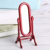 1:12 Mini Doll House Full Length Dressing Mirror Model Accessory Room Furniture Toy (Brown) view 2