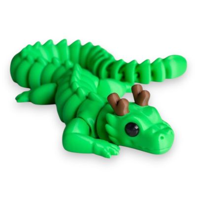 Articulated Dragon, no Wings, Antlers | Home Dcor and Office Desk Toys | Autism, ADHD, Sensory | 3D Printed Gift