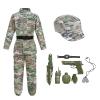 AGCOAH Kids Army Camo Trooper Soldier Special Forces Costume Cosplay Halloween 11 pcsGreen-Medium-8-10Y view 1