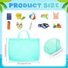 Paterr 8 Pcs Mesh Beach Bag Seashell Bags Foldable Large Beach Bag Organizer with Drawstring, Pool Gym Swimming Camping Accessories Lightweight Foldable Birthday Gifts (8 Colors) view 2