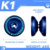 MAGICYOYO Pack of 2 Responsive Yoyos K1 Tug Return Hubstacks Yo-yo for Kids Beginners Dual Purpose Yo Yo with Unresponsive Bearing Kit + Storage Bag + 12 Strings +Hubstacks( Dark Blue & Glow Orange) view 3