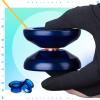 MAGICYOYO Pack of 2 Responsive Yoyos K1 Tug Return Hubstacks Yo-yo for Kids Beginners Dual Purpose Yo Yo with Unresponsive Bearing Kit + Storage Bag + 12 Strings +Hubstacks( Dark Blue & Glow Orange) view 4