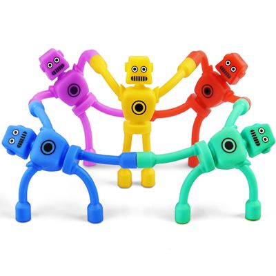 Easter Basket Stuffers for Kids Toddlers Boys 5PC Magnetic Robot Men Travel Toys Airplane Road Trip Car Travel Activities Essential Magnet Fidget Toy for Boy 3 4 5 6 Year Old Valentines Day Gifts