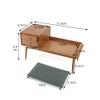 1:6 Scale Dollhouse Miniature mini Simulation red Cherry Wood Shoe Bench with Drawers,Storage Stool Model,bjdob11blythegsc Furniture Accessories view 2