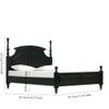 1:6 Scale Dollhouse Miniature mini Simulation Wooden French Double Bed with Mattress and Pillow,bjdob11blythegsc Bedroom Furniture Decor Accessories Model view 2