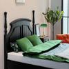 1:6 Scale Dollhouse Miniature mini Simulation Wooden French Double Bed with Mattress and Pillow,bjdob11blythegsc Bedroom Furniture Decor Accessories Model view 3