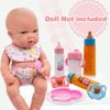 Baby Doll Accessories Magic Bottle Set - 11 Pieces Doll Feeding Pretend Playset with Disappearing Milk & Juice Bottles, Pacifiers Bowl Diaper and Bib Doll Bottle Toys set Gift for Kids Girls Ages 3+ view 3
